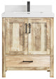 Malibu Mango 30 Single Sink Bath Vanity in White Washed 2" White Quartz