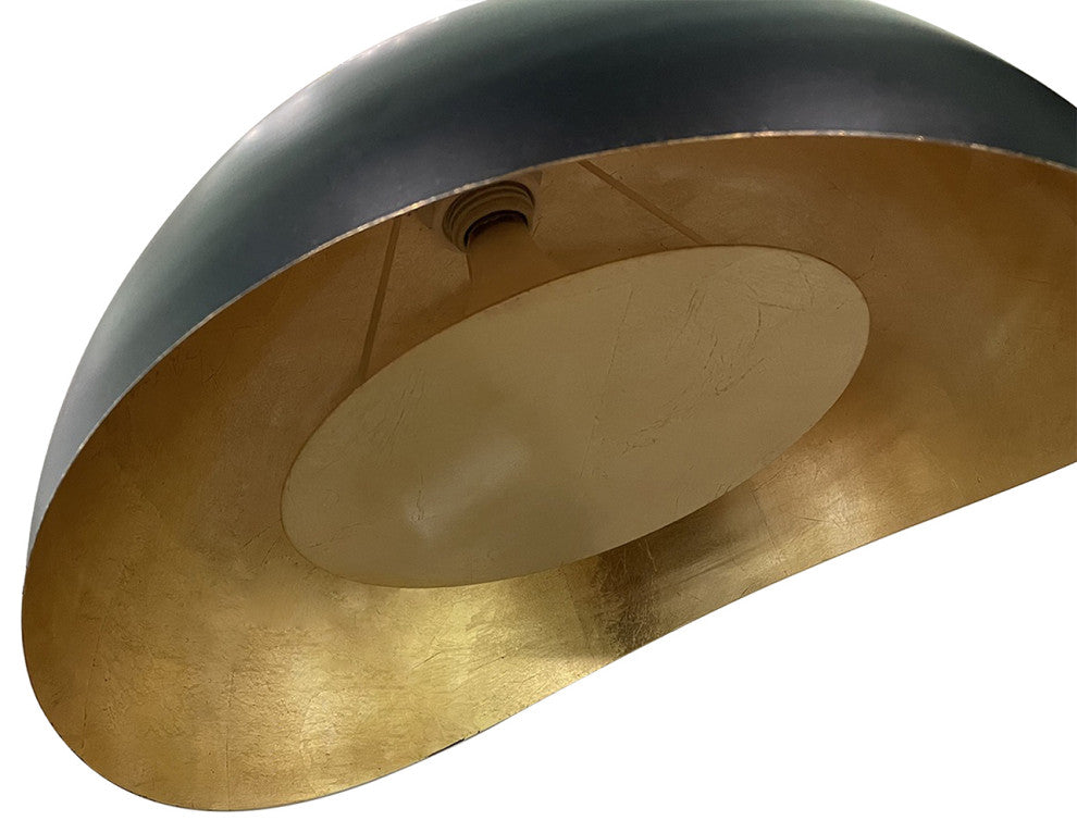 Luna Bella Arc Floor Lamp - 92", Weathered Brass, Dimmer Switch, Marble Base, Weathered Brass