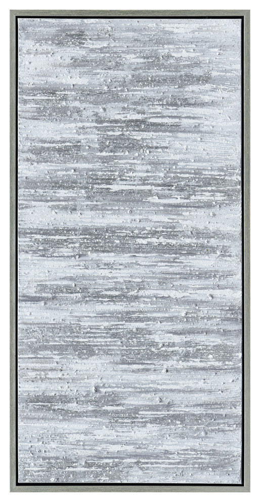 Silver Abstract Textured Metallic Hand Painted Wall Art by Martin Edwards