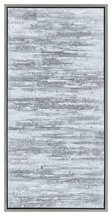 Silver Abstract Textured Metallic Hand Painted Wall Art by Martin Edwards