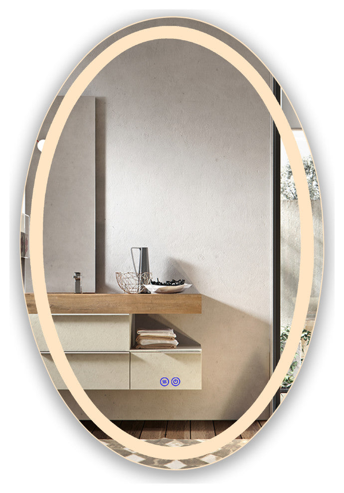 CHLOE Lighting SPECULO Back Lit LED Mirror 4000K, Warm White, 24"