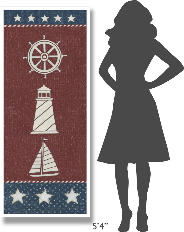 "Coastal Americana Panel II" Digital Paper Print by David Carter Brown, 26"x62"