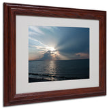 'Waiting for Sunset' Matted Framed Canvas Art by Kurt Shaffer