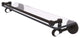 Clearview 22" Gallery Rail Glass Shelf with Twisted Accents, Oil Rubbed Bronze