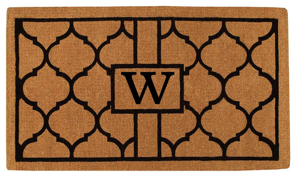 Pantera Monogram Doormat, Extra-Thick 18"x30", Letter W