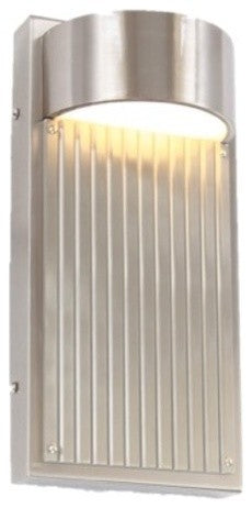 Las Cruces Outdoor Wall Sconce, Satin Nickel, Large