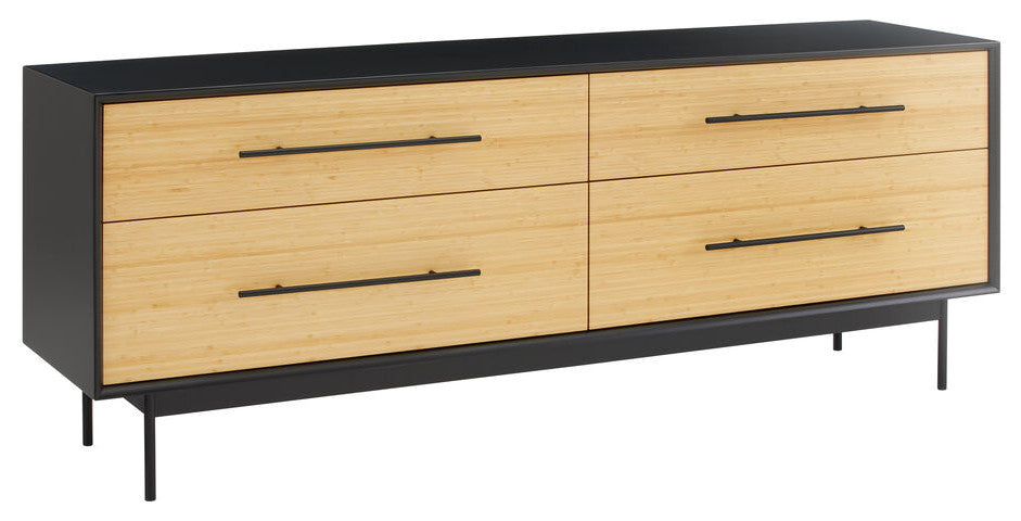Greenington Santa Cruz 4 Drawer Double Dresser | Wheat