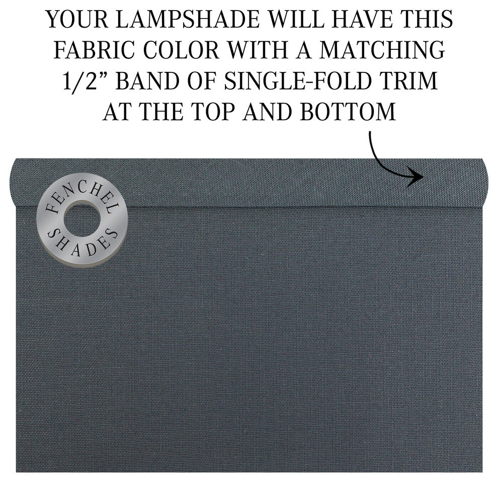 Fenchel Shades, 5"x12"x9" Spider Attachment Empire Lamp Shade, Linen Graphite