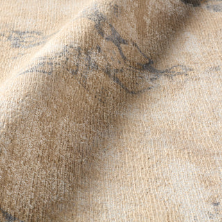 Label J Sibit EDA02 Medallion Tan and Slate Area Rug, 7'6"x9'10"
