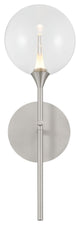 Iissa, Wall Sconce, 19", Satin Nickel, Clear Glass