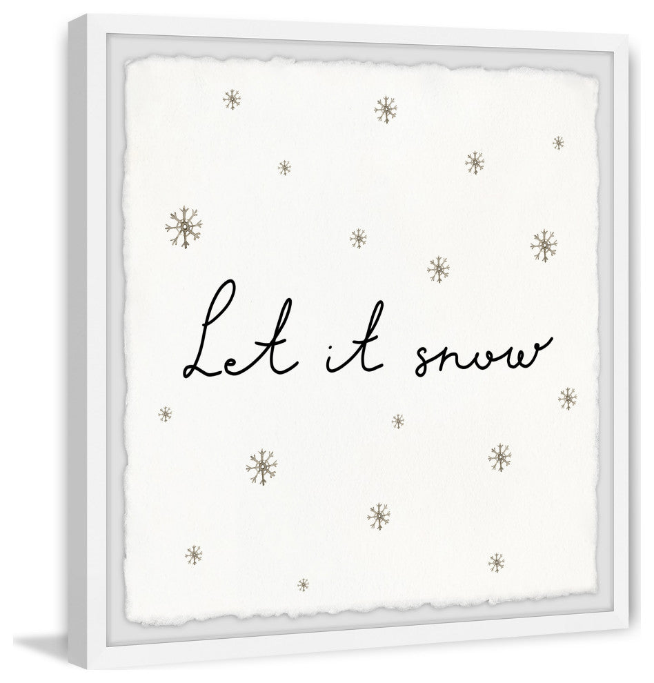 "I Love Snow" Framed Painting Print, 24x24