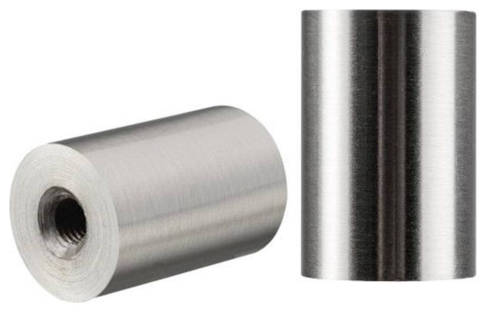 24019-22, Set of 2 Steel Lamp Finial, Brushed Nickel Finish, 1 1/4" Tall