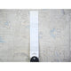 Ice Gray Peshawar Washed Out Faded Wool Hand Knotted Oriental Rug, 2'8"x12'2"