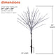 39"H Indoor/Outdoor Metallic Tree Stake Holiday Decoration with White LED Lights