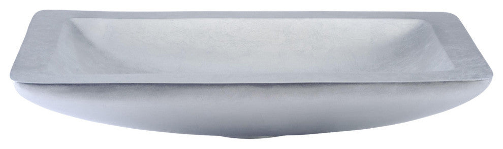 Alumix Vogue Rectangular Sink, Silver Leaf