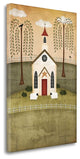 "Primitive Church" By Jennifer Pugh, Giclee Print on Gallery Wrap Canvas