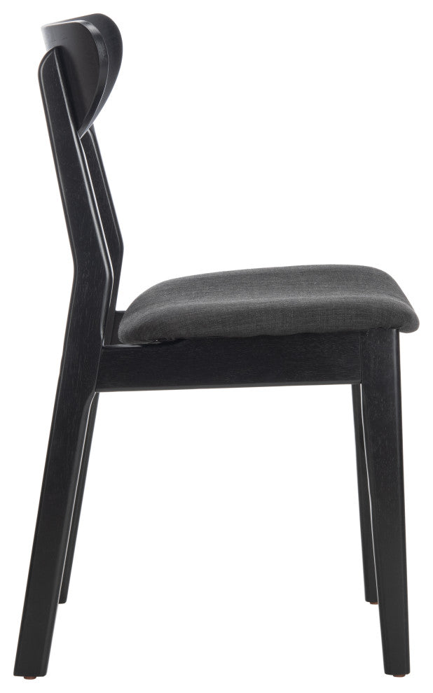 Safavieh Lucca Retro Dining Chair, Set of 2, Black/Black