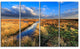 Beautiful Meadow with Blue Sky, Landscape Canvas Art Print, 48"x28", 4 Panels
