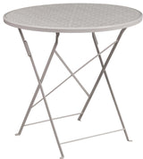 30" Folding Patio Table, Light Gray