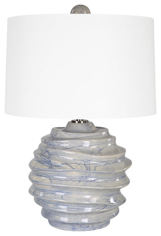 Uttermost Waves Blue and White Accent Lamp