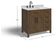 The Oswald Bathroom Vanity, Almond Latte, 36", Single Sink, Freestanding