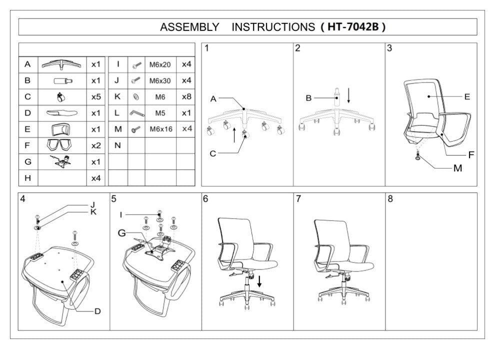 Adelaide Medium Back Revolving Ergonomic Office Chair, Smokey Oak/ White