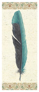 "Feather Tales V" Digital Paper Print by Daphne Brissonnet, 14"x32"