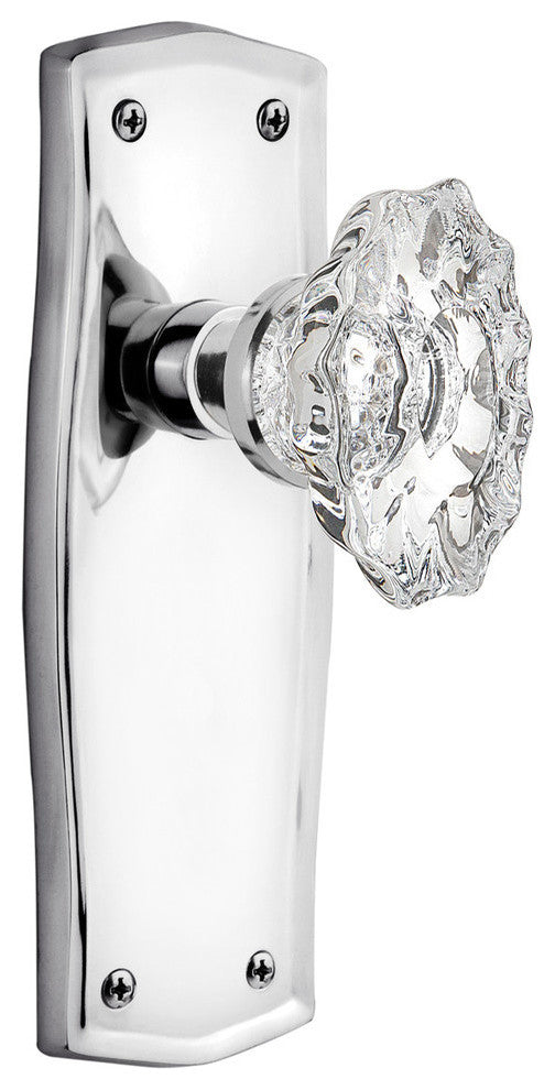 Prairie Plate Passage Chateau Door Knob, Bright Chrome
