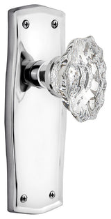 Prairie Plate Passage Chateau Door Knob, Bright Chrome
