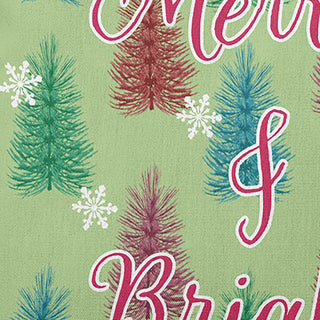 Merry and Bright Accent Pillow, Light Green, 16"x16"