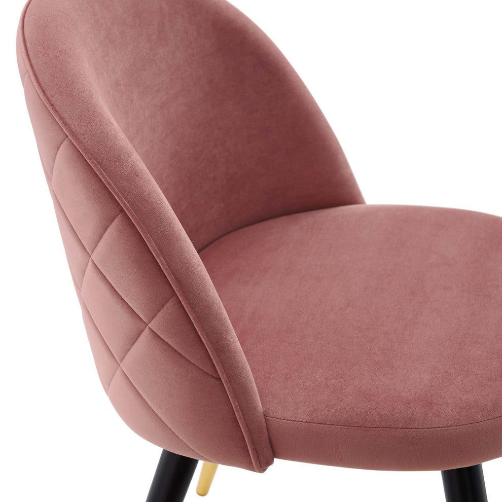 Cordial Performance Velvet Dining Chairs - Set of 2-Dusty Rose