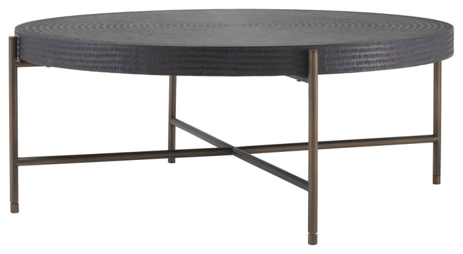 Round Gunmetal Coffee Table | Eichholtz Nikos