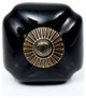 Set of 4 Solid Black Ceramic Cabinet Knobs