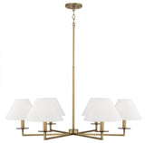 Capital Lighting 452261 Gilda 6 Light 40"W Chandelier - Aged Brass