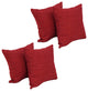 17" Jacquard Throw Pillows With Inserts, Set of 4, Welby Pimento