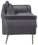 Lips Velvet Upholstered Sofa, Gray