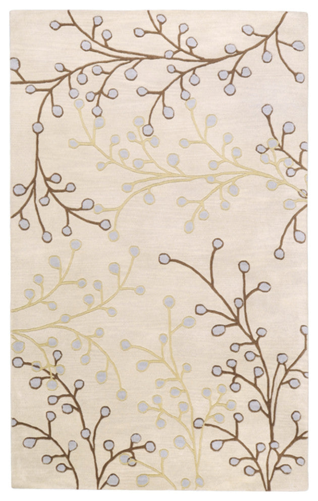 Surya Athena ATH-5008 Transitional Area Rug, Taupe, 6'' x 9'' Rectangle