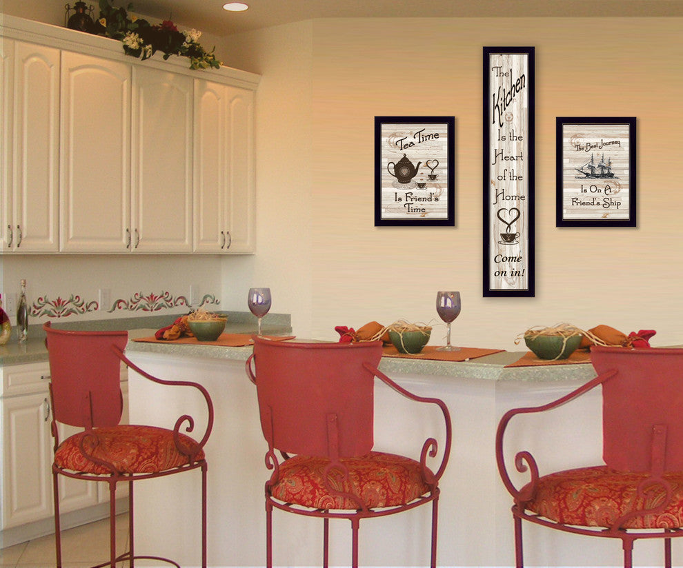 "The Kitchen Collection II" 3-Piece Vignette, Black Frame