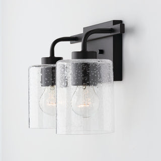 Capital Lighting 128521-449 Greyson 2 Light 15"W Bathroom Vanity - Matte Black