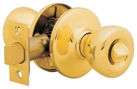 Kwikset Tylo Privacy Bed and Bath Knob, Bright Brass