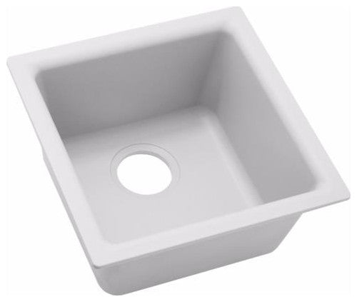 Elkay 15 3/4" Single Bowl Drop In/Undermount Bar/Prep Kitchen Sink, ELG1616GR0