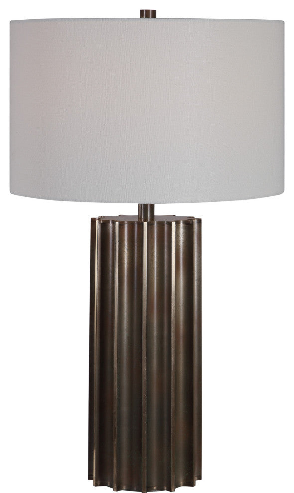 Uttermost 28264 Khalio 28" Tall Table Lamp - Gun Metal
