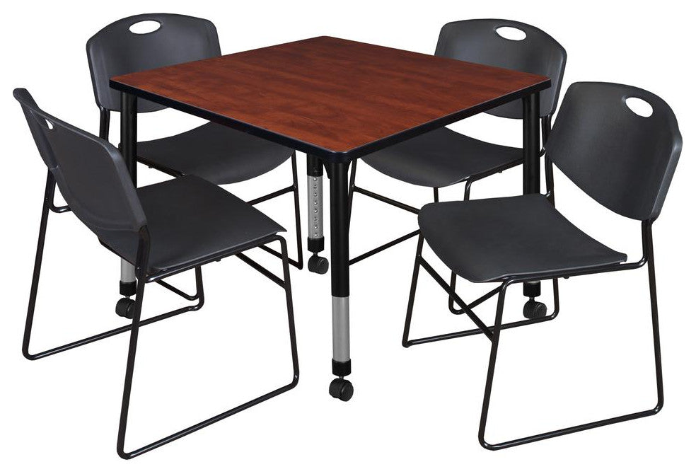 Square Height Adjustable Mobile Classroom Table