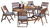 Coronado 7-Piece Wood Fold and Store Dining Set