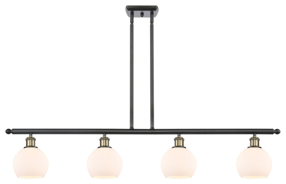 Innovations 516-4I-BAB-G121-6 4 Light Island Light, Black Antique Brass