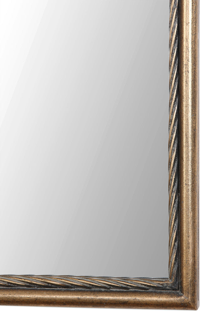 Uttermost Adelasia Metal Glass and MDF Wood Decorative Mirror in Antiqued Gold