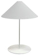 1LT Slope Table Lamp White Shade White