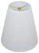 Fenchel Shades 6"x11"x12" Brass Spider Attachment Empire Lamp Shade, Pleated Mushroom White