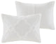 Madison Park Pacey 3 Piece Tufted Cotton Chenille Geometric Comforter Set