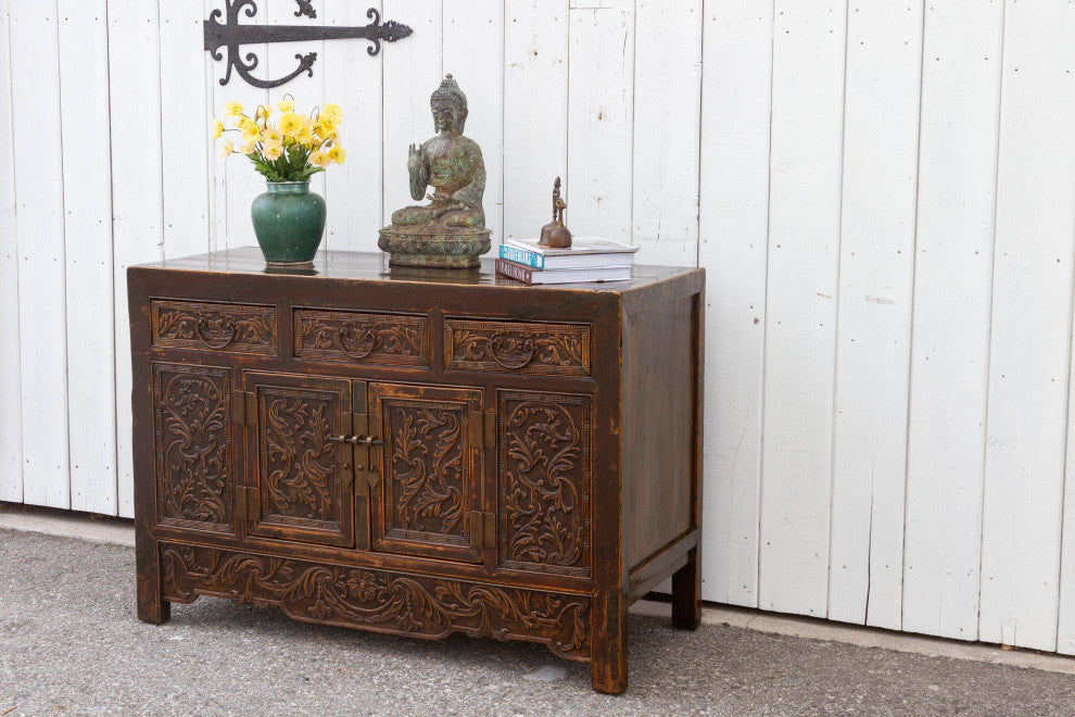 Finely Carved Chinese Carved Buffet
